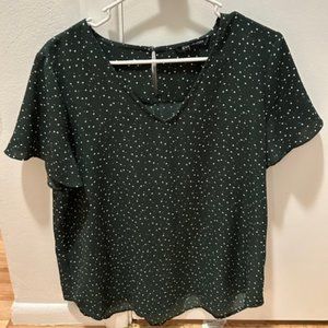 Stitch Fix V-Neck Polka Dot Blouse